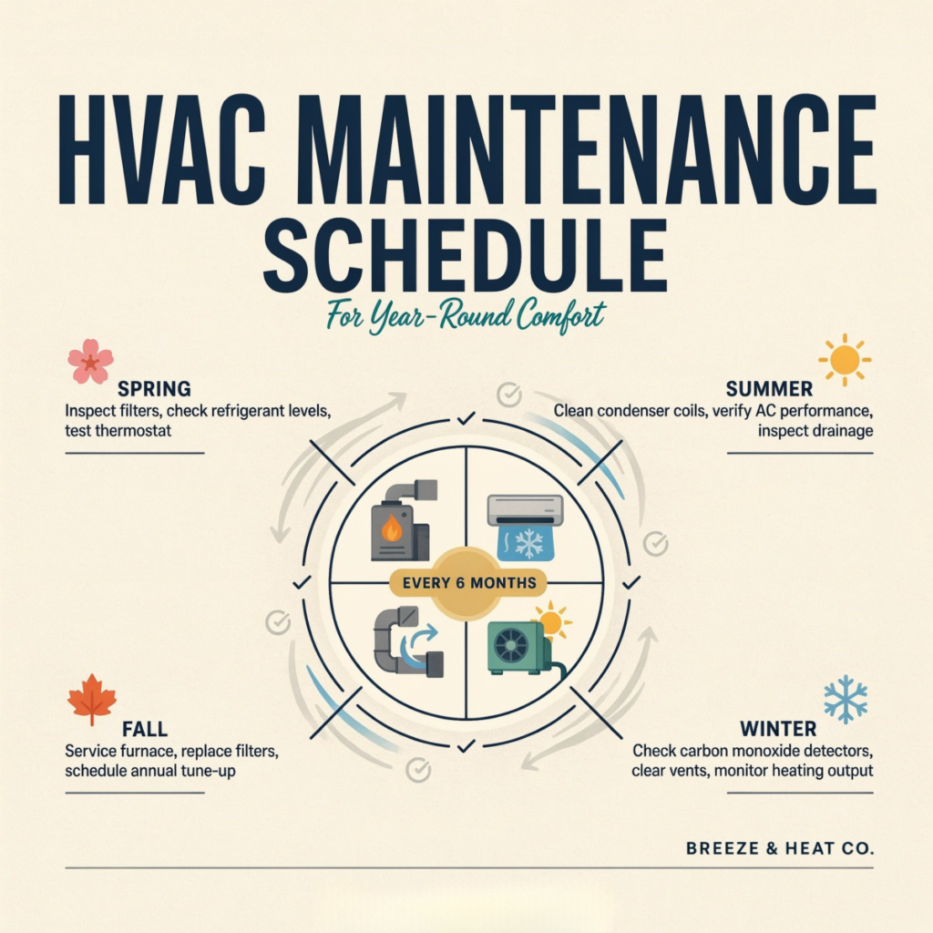 HVAC Maintenance Schedule for Year-Round Comfort